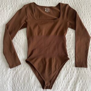 Amazon Brown Long Sleeve Bodysuit